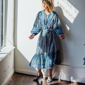 Emerson Fry HEIRLOOM DRESS - Indigo - size M/L